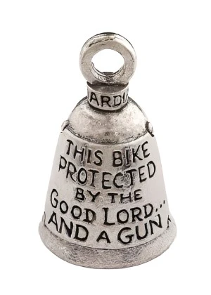 This Bike Protected by the Good Lord and a Gun